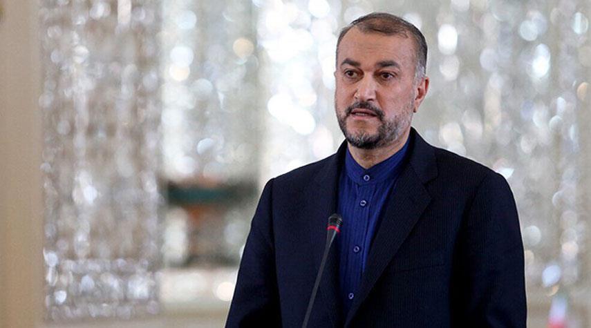 وزير الخارجية الإيراني حسين أمير عبد اللهيان: أمريكا دعمت أعمال الشغب لإرغامنا على قبول مطالبها
